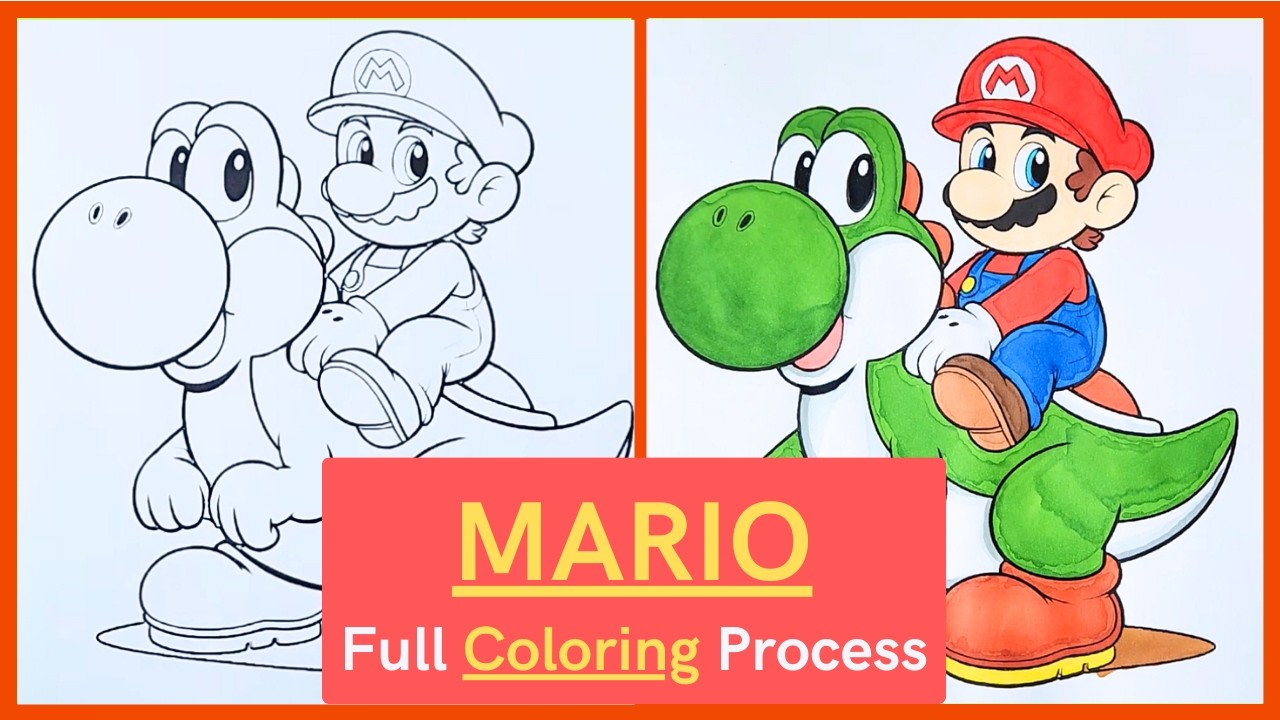 Mario Coloring Page | Relaxing Art