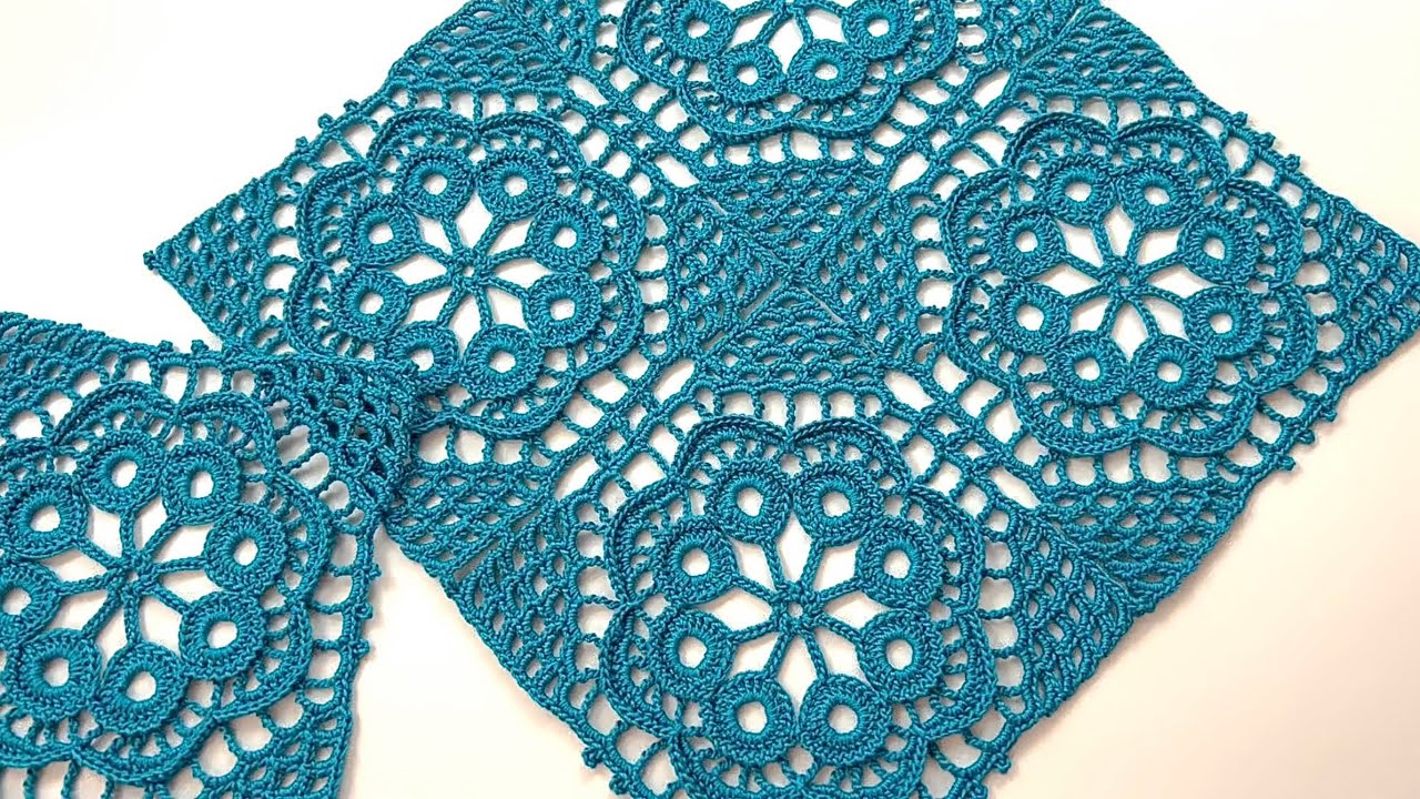 UNUSUAL AND BEAUTIFUL 🧶Crochet Pattern Square Motif Table Runner Pattern