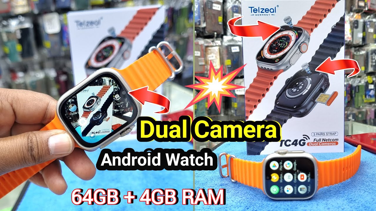 Dual Camera Android SmartWatch 64GB+4GB Ram Telzeal TC4G Unboxing Price in Bangladesh !
