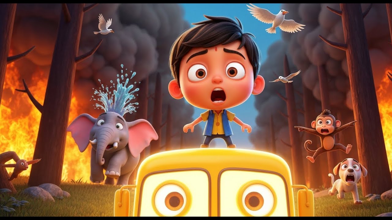 चिंटू ने जंगल बचाया 🌳🚌 | जादुई बोलती बस की कहानी | बच्चों की कहानी | Kids Story Hindi | Episode 8