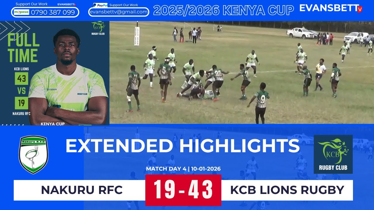 Nakuru vs KCB 🔥 Extended Highlights | Kenya Cup Matchday 4 (10th January 2026)