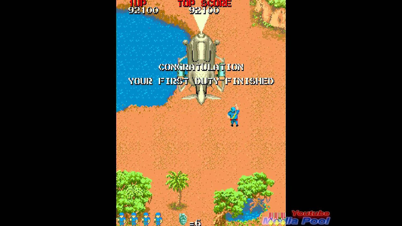 Commando (Arcade) Playthrough longplay retro video game