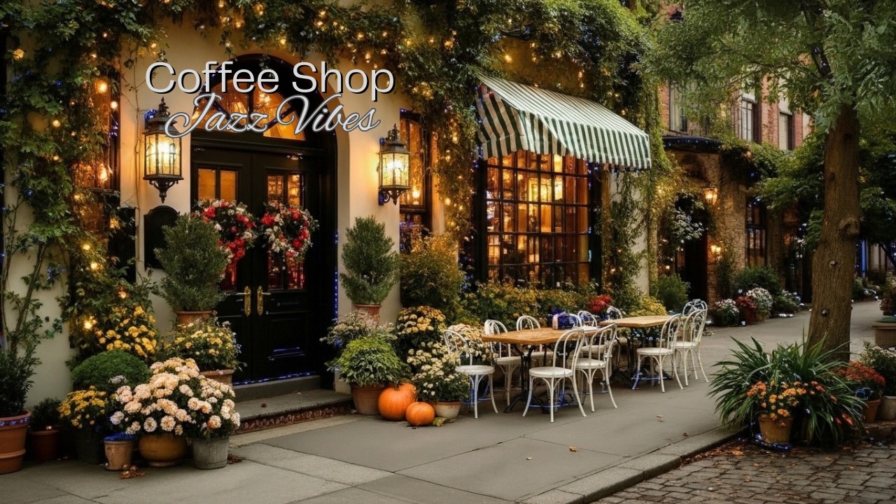 Relaxing Outdoor Coffee Shop Jazz 🍃 Soft Morning Cafe Music for Work, Study & Mindfulness