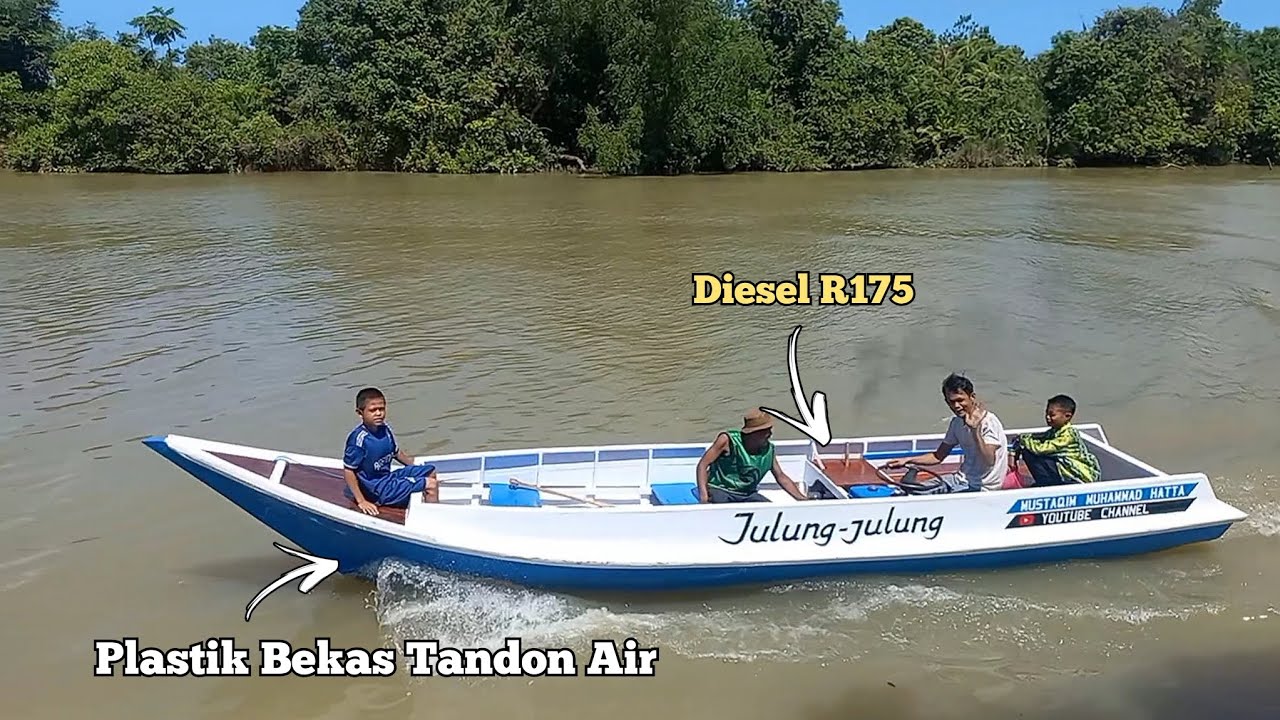 PROSES PEMBUATAN PERAHU PLASTIK BEKAS TANDON AIR ‼️ Pesanan Pegawai BAPENDA KABUPATEN TANAH BUMBU