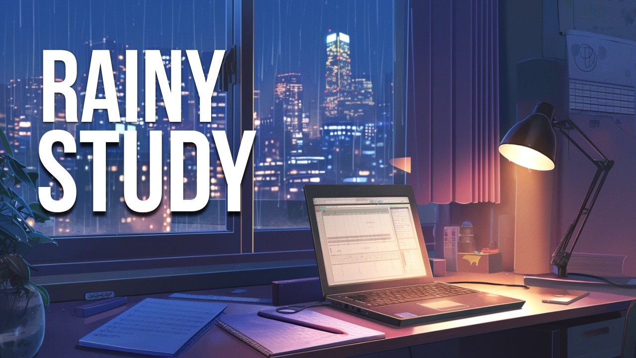Rainy Late-Night Study Music (No Vocals) | Focus Without Distractions