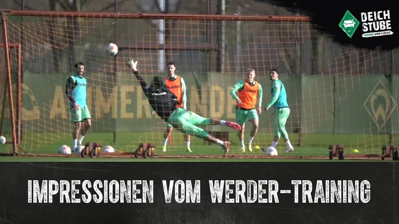 Gute Stimmung trotz personellem Engpass: Impressionen vom ersten Werder-Training vor Union Berlin!