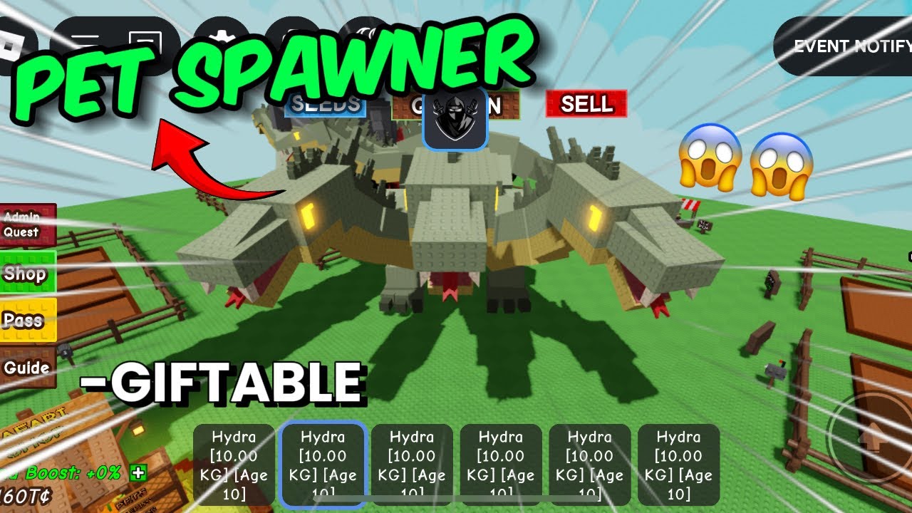 🦒Grow a Garden 🌶️  Pet Spawner Script | Safari Harvest Update | Mobile & Pc