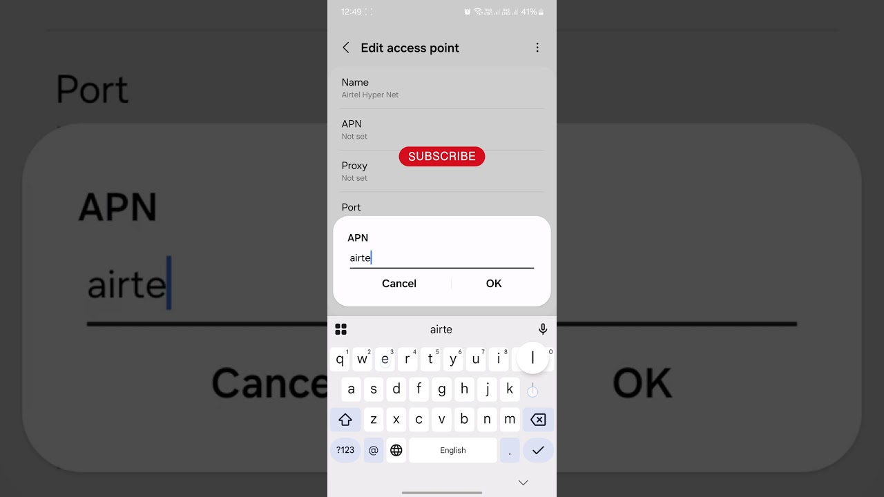 Airtel Network Problem Solution | Airtel APN Settings 2025 | Internet Not Working in Mobile | shorts
