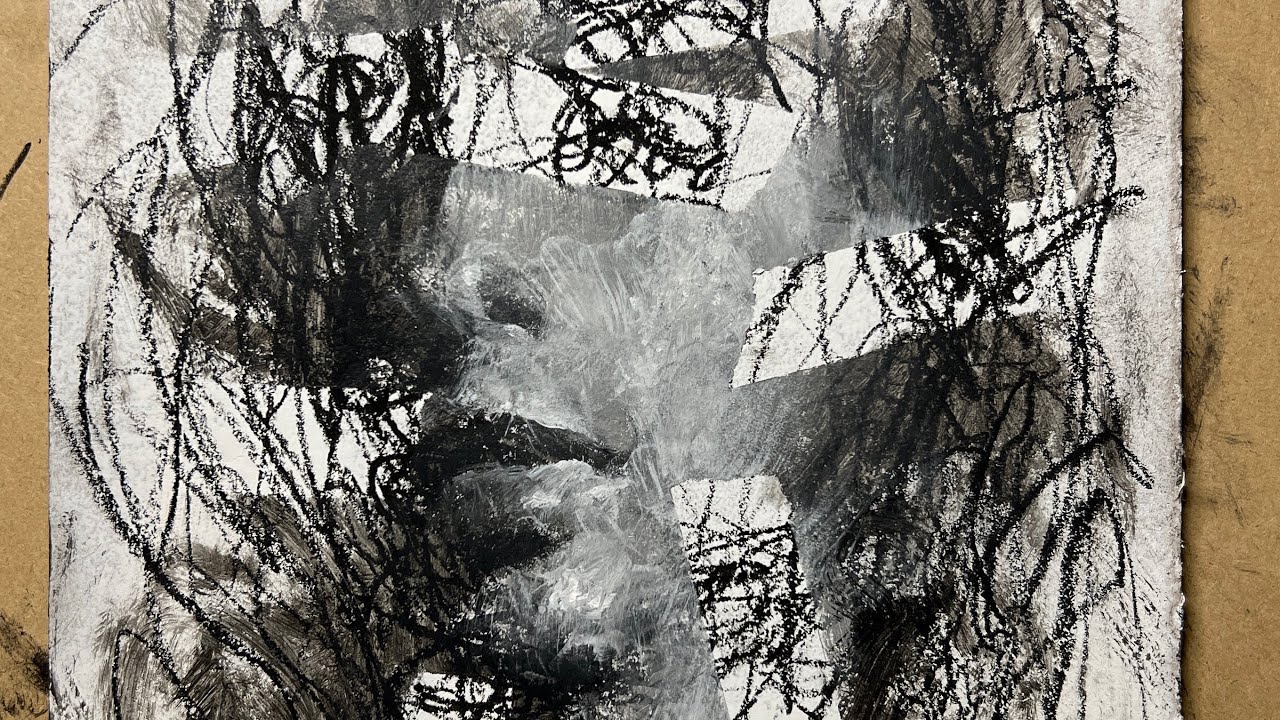 Acrylic expressive portrait painting (tutorial, demonstration)