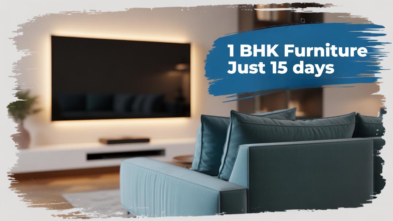1 BHK flat Furniture in just 5 days. |Tv Unit| Sofa cum Bed | Wardrobe | Kitchen Furniture| mandir
