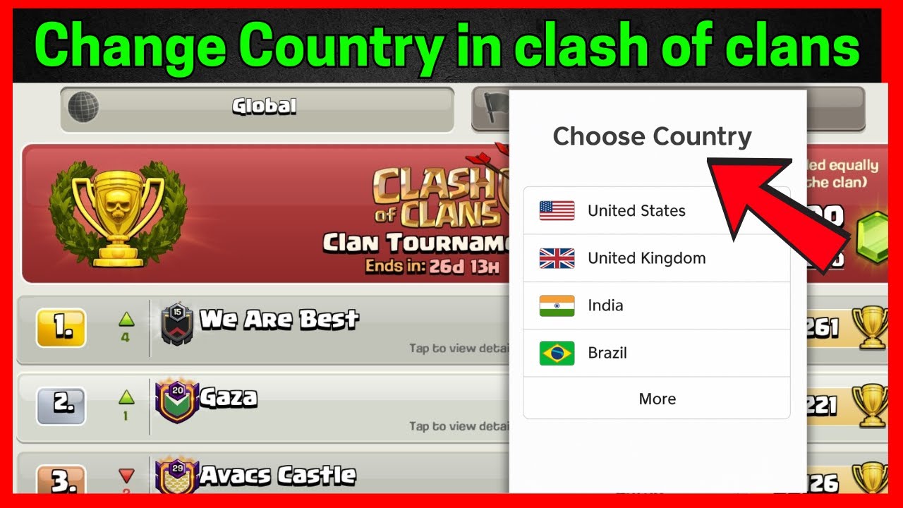 How to change Country in Clash of Clans (Full Guide)