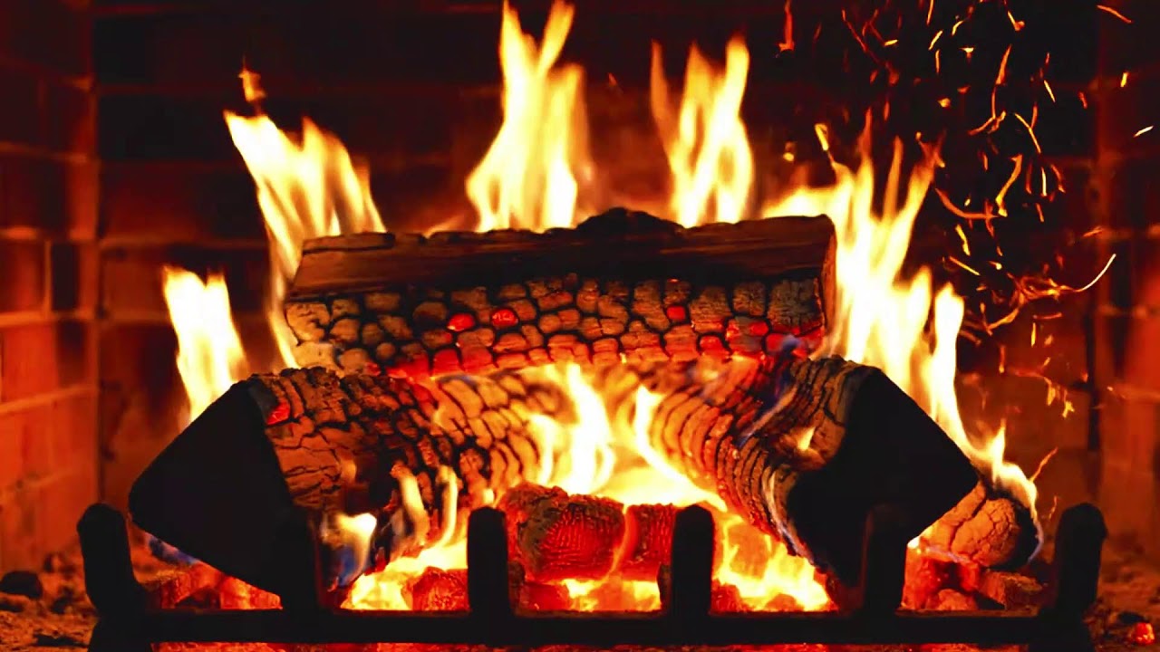 🔥Night Fireplace Ambience 🌙 Warm Fire Sounds for Calm & Relaxation