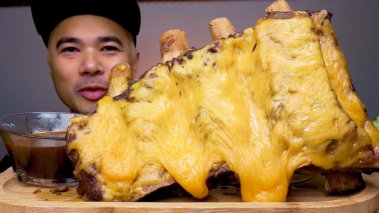 BEEF LONG RIBS WITH MELTED CHEESE | BRAISED BEEF WITH CHEDDAR CHEESE | ALFIE EATS