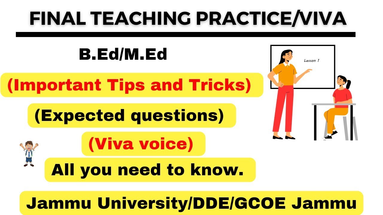 Final Teaching Practice | B.Ed/M.Ed | Viva Questions | Jammu University | #gcoejammu