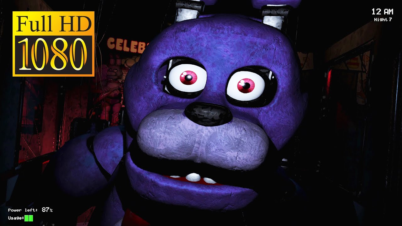 FNAF 1 Full HD Mod - All Jumpscares