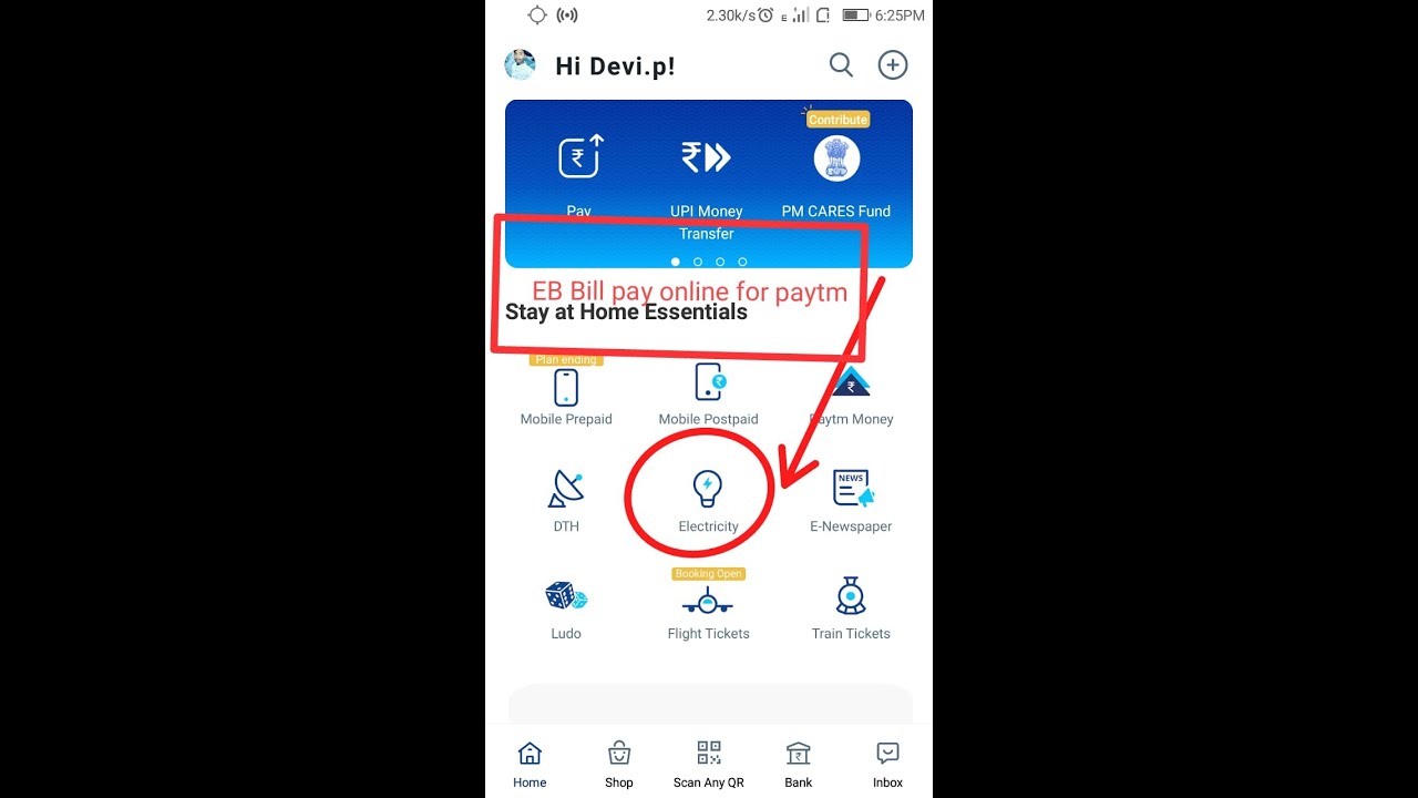 how to pay Electricity bill in paytm tamil