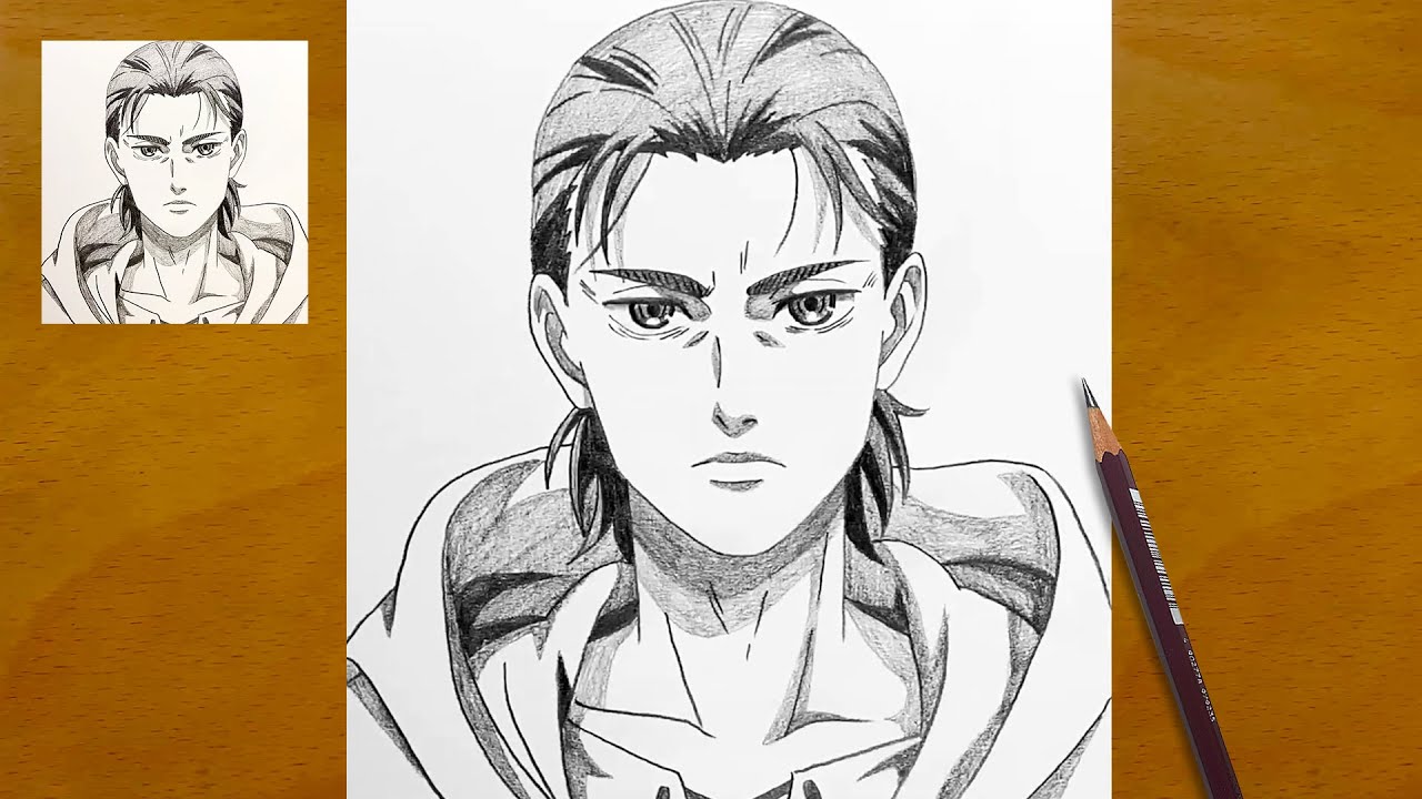 How to Draw Eren Yeager Step by Step || Eren Yeager Sketch || Easy Anime Drawing