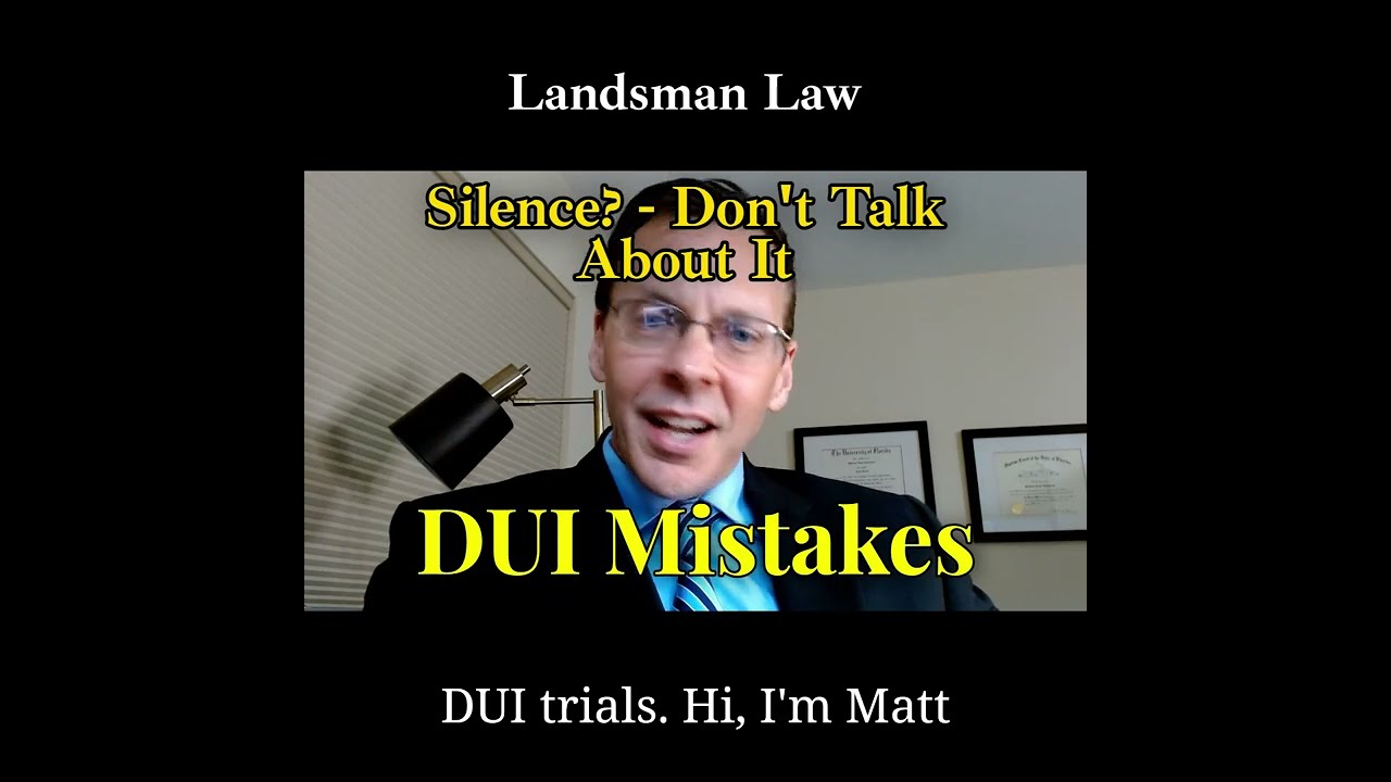DUI Mistakes   Criminal Defense in Florida
