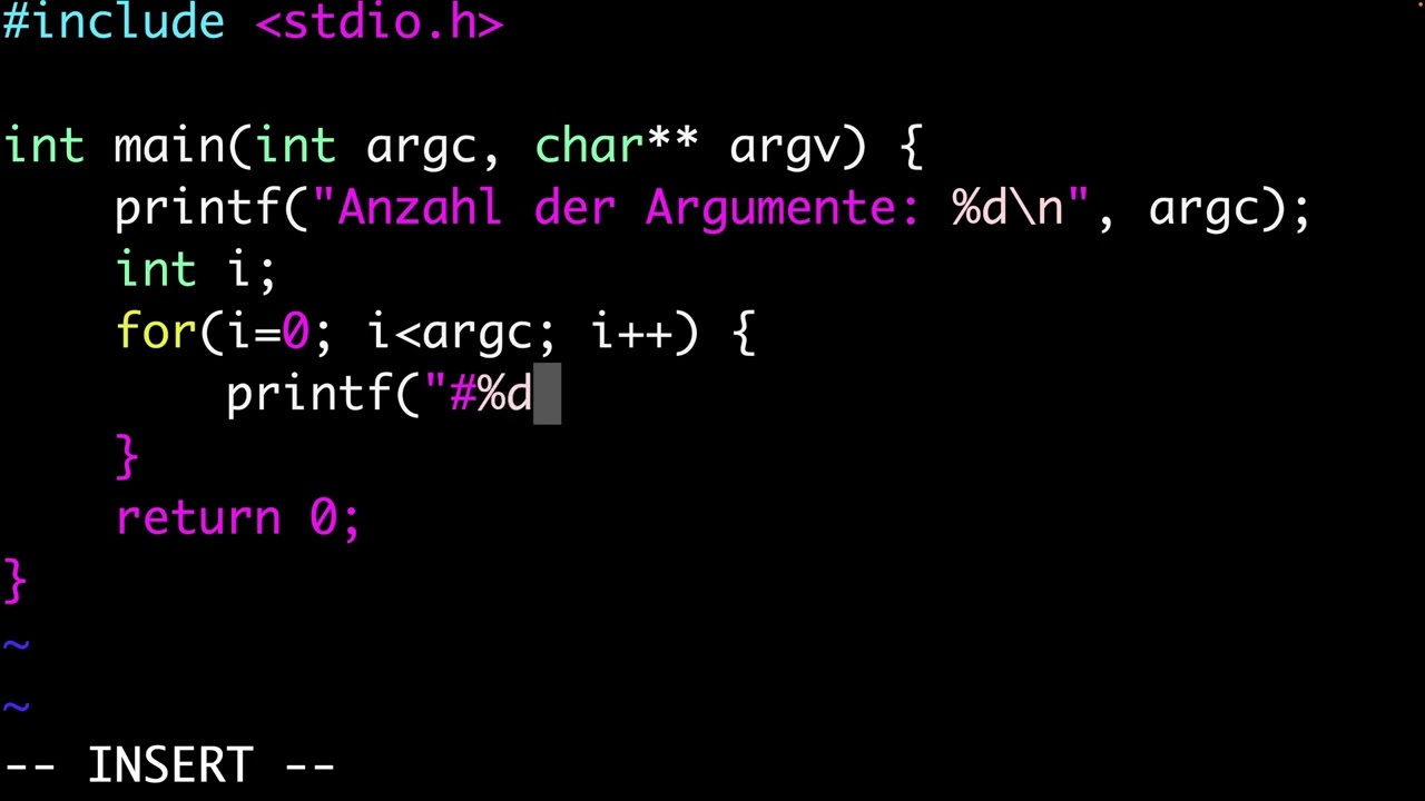 WS21 C Kommandozeilenargumente