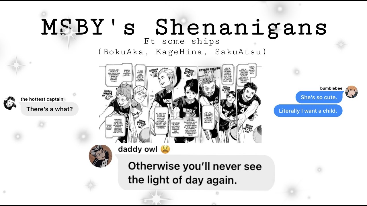 MSBY’s Shenanigans ~ 🏐HAIKYUU TEXTS🏐