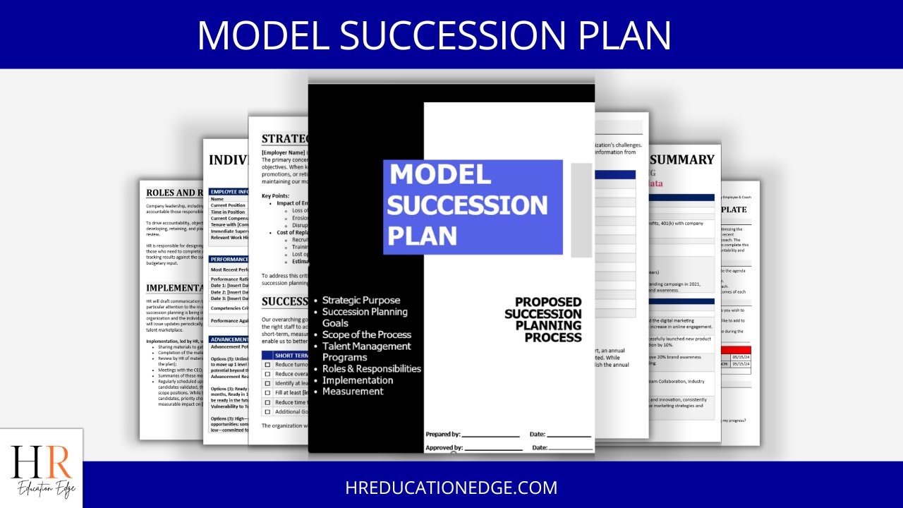 Succession Planning Template for HR | Talent Pipeline & Leadership Development Workbook