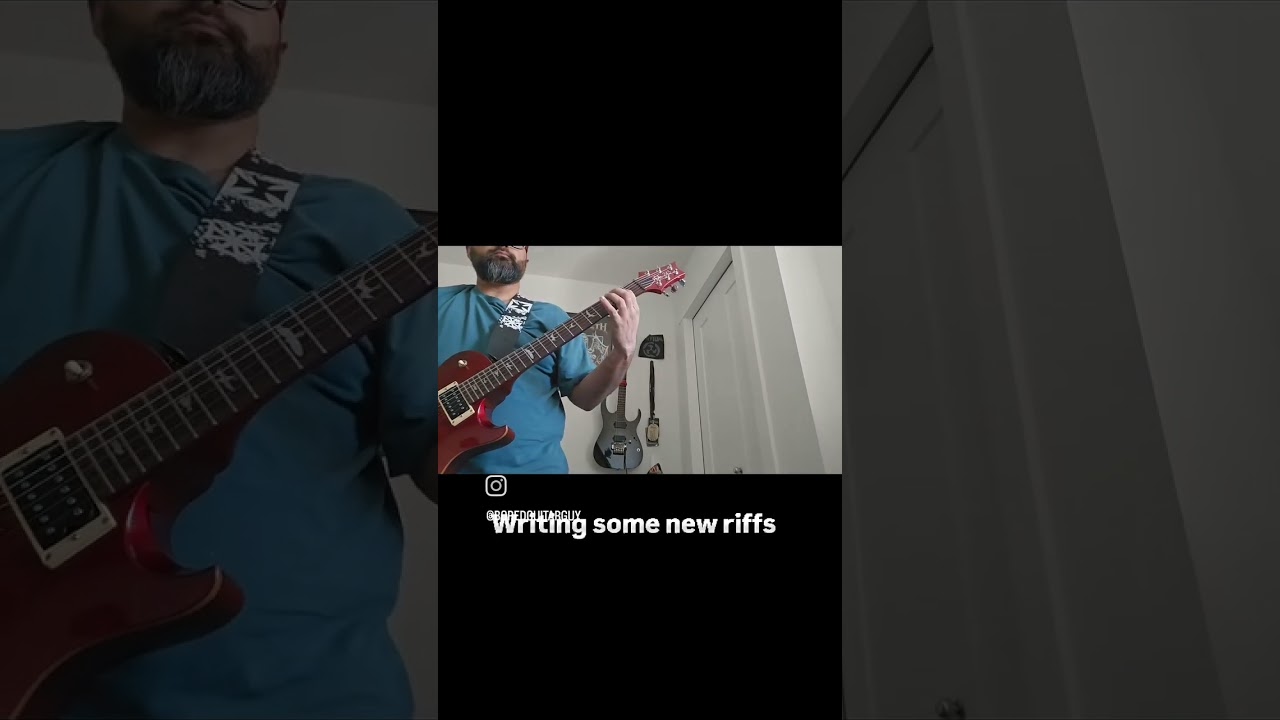 Writing new riffs #metalmusic #guitar #riff #calgary #metalcore