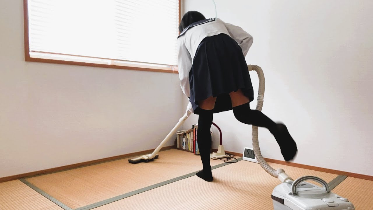 【セーラー服着て掃除機かける】和室の掃除機掛けしました#掃除機ASMR ＃sailor uniform asmr
