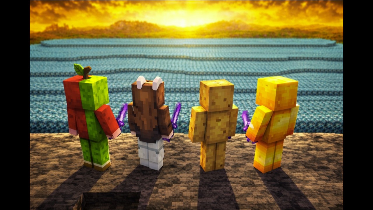 4 Minecraft Combat Masters VS 1000 Players
