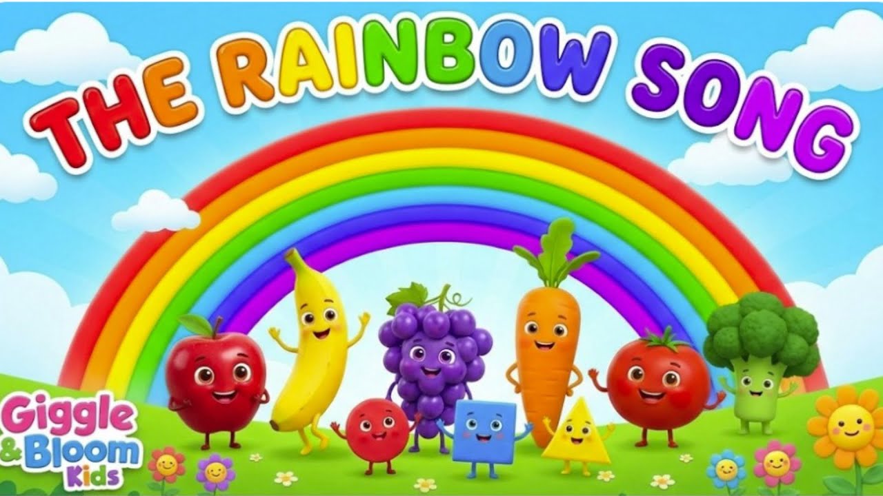 The Rainbow Song 🌈 | Learn Colors with Fruits & Vegetables | 7 Colors of the Rainbow