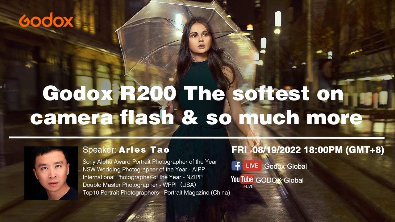 Godox R200-The softest on camera flash & so much more
