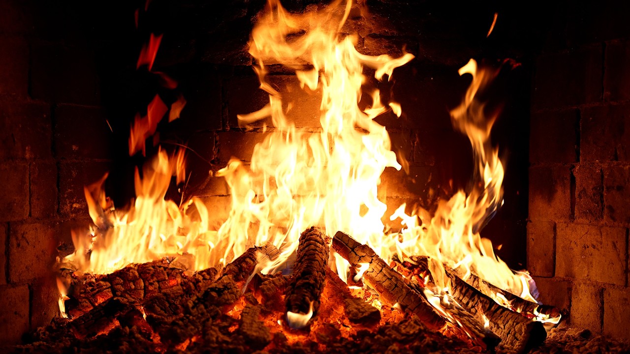 🔥 Cozy Fireplace 4K. Fireplace with Crackling Fire Sounds. Fireplace 4K UHD