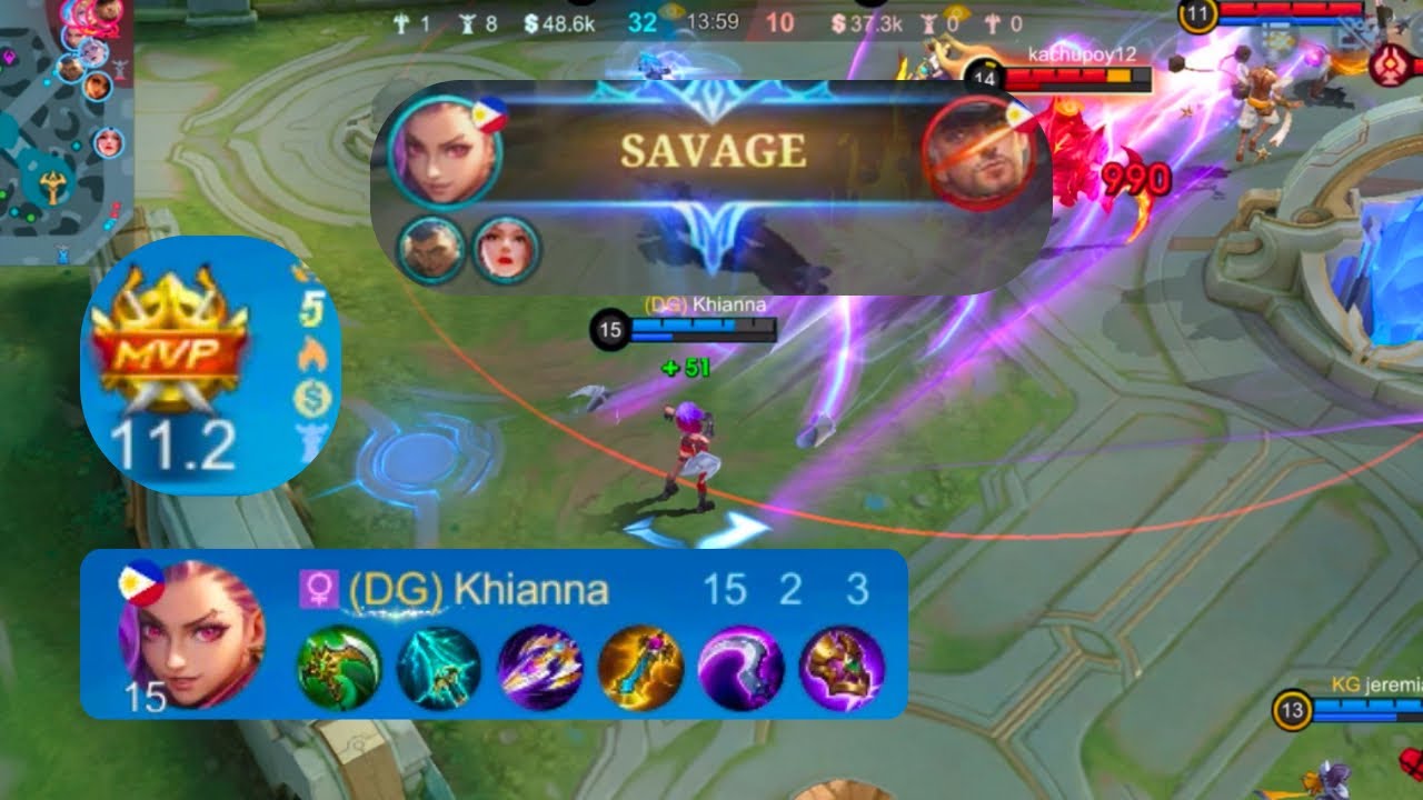 IXIA GAMEPLAY SAVAGEEE!! (Solo Gaming) #khianna #mlbb #savagereply 