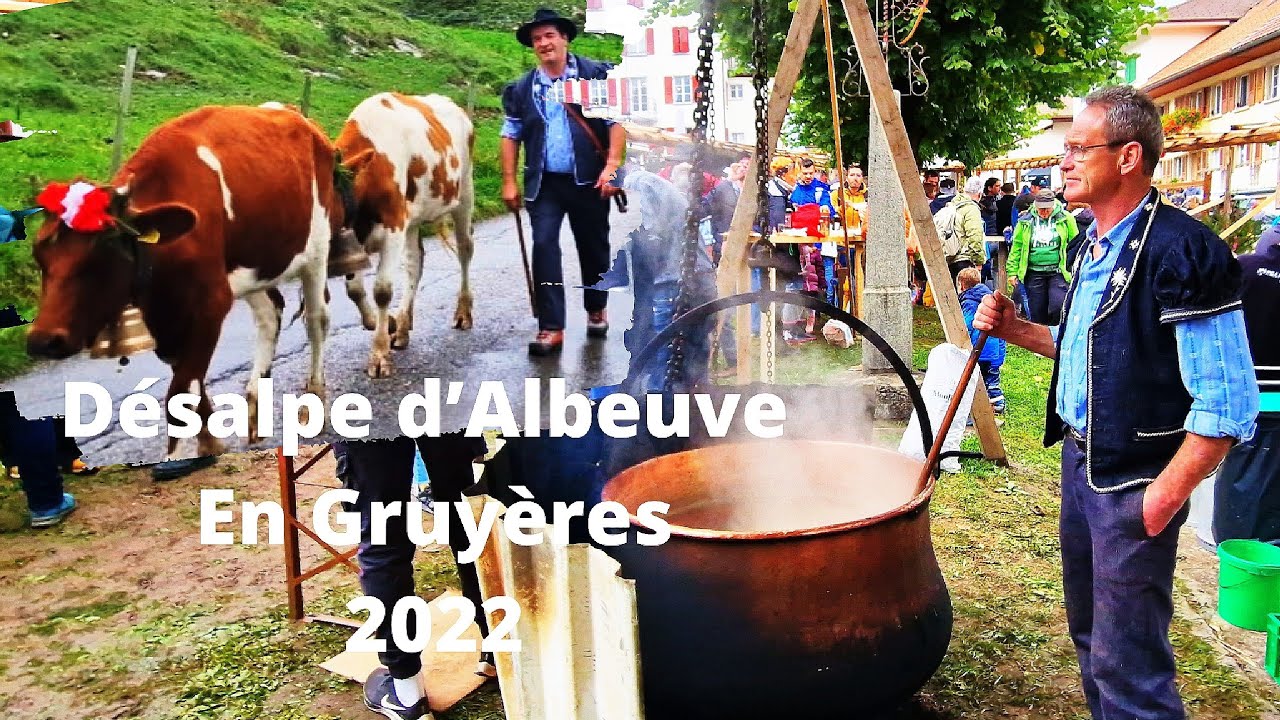 Désalpe de Albeuve en Gruyère, 🇨🇭Superbes troupeaux 2022 Switzerlands'Living Traditions Alpaufzug