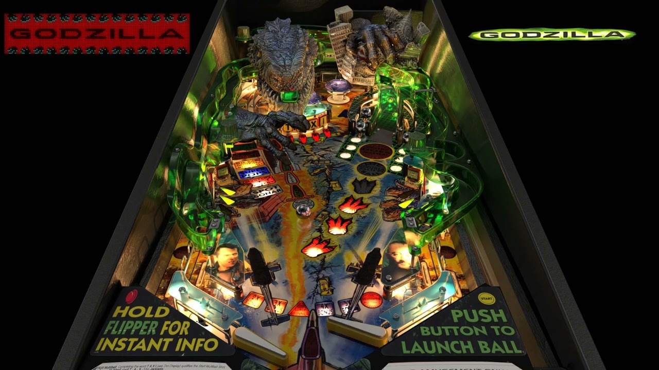 Godzilla (Sega 1998) - VPW - Visual Pinball X / VPX - 5x multiball jackpots and Saved New York!