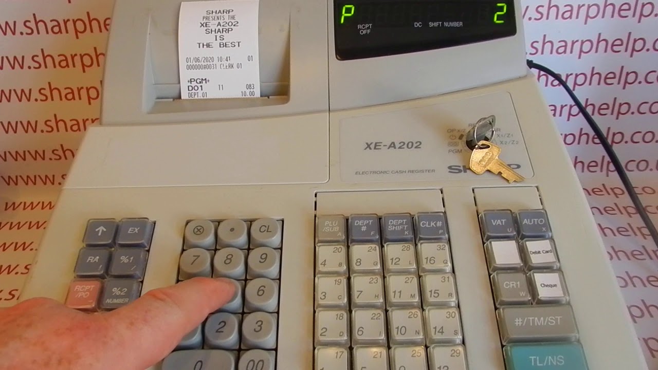 Preset Sales Button Price Programming Sharp XE-A202 / XEA202 / XE-A301 / XEA301 Cash Registers