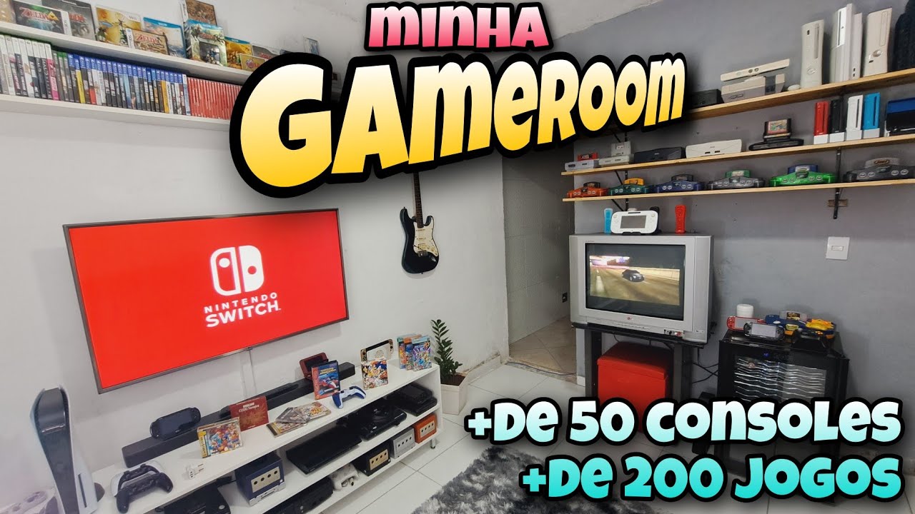 Gameroom - Coleção de Consoles e jogos com mais de 50 Consoles e 200 jogos entre novos e Retrô