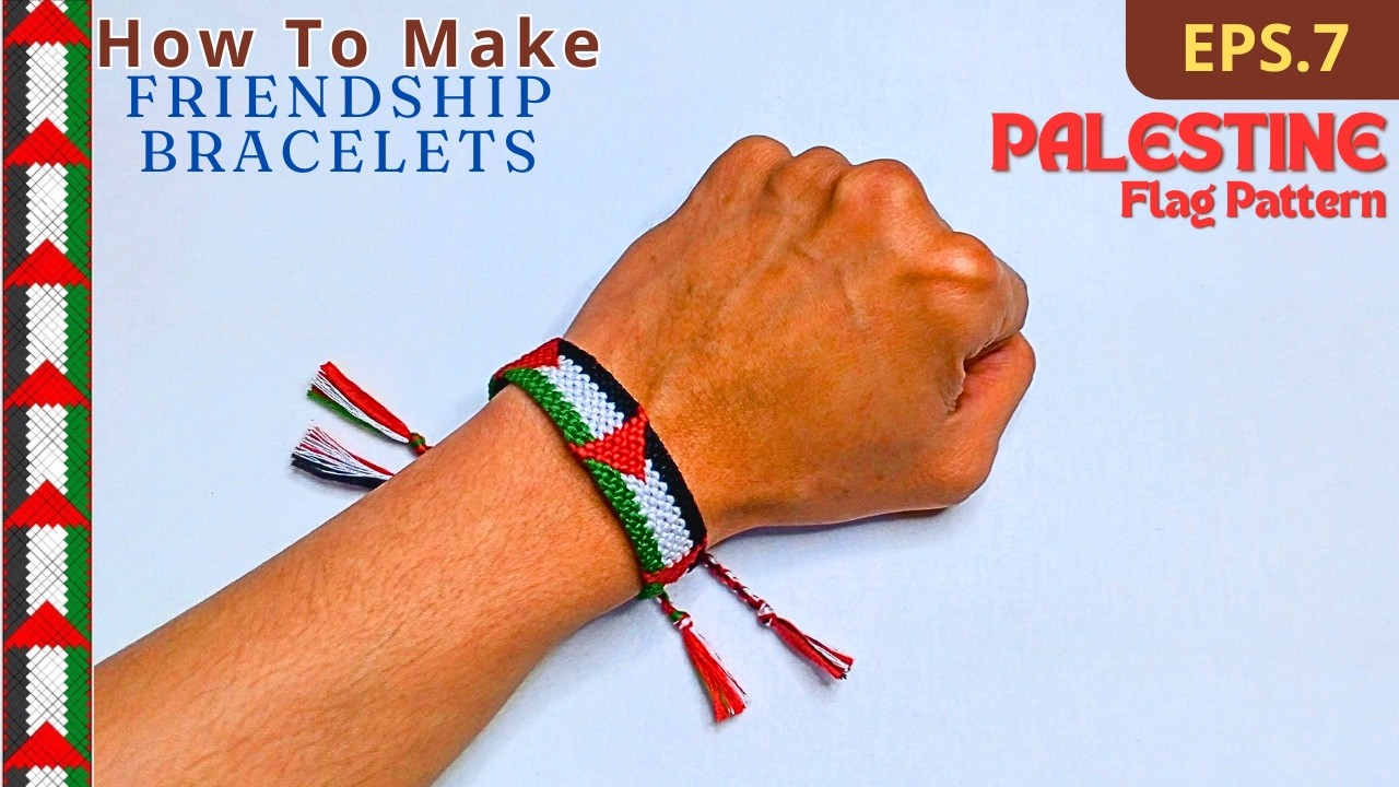 Как сделать браслеты дружбы с веревкой #palestineflag Pattern si_pengrajin Art Ideas EPS.7