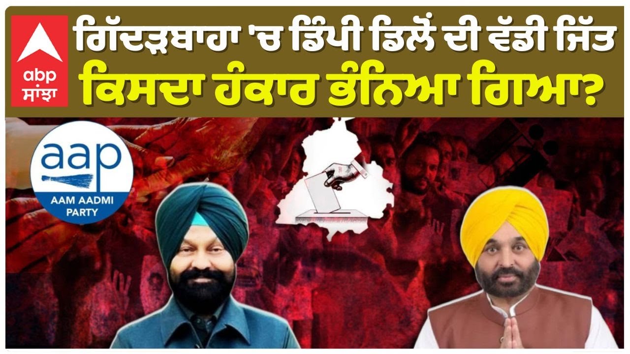 Gidderbaha| Aam Aadmi Party| Dimpy Dhillon | ਗਿੱਦੜਬਾਹਾ 'ਚ ਡਿੰਪੀ ਡਿਲੋਂ ਦੀ ਵੱਡੀ ਜਿੱਤ