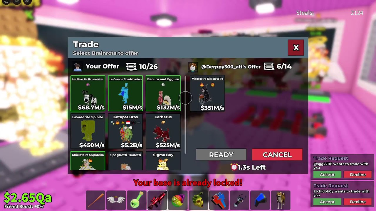 trading steal a brainrot user Grahamisbuns (no dueling)