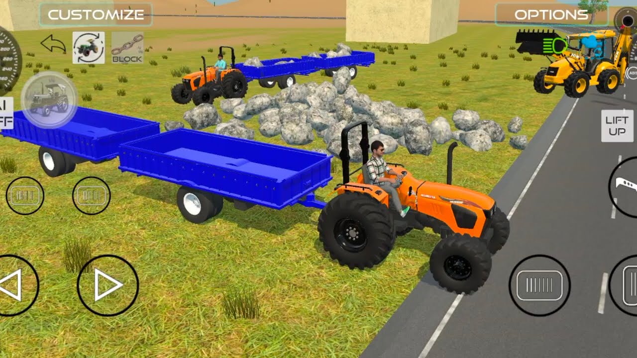 2 dual trolley loading tractor 🚜🚜 Kubota 