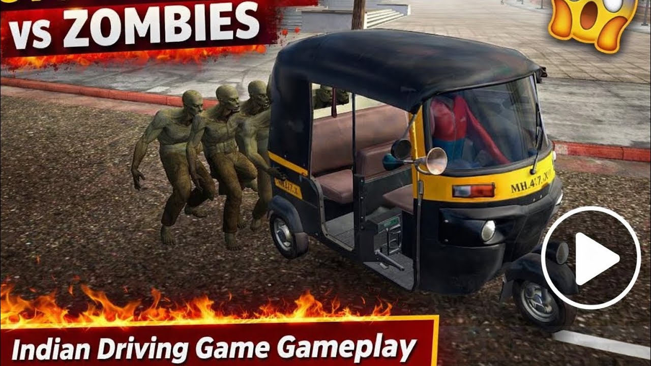 AUTO RICKSHAW vs ZOMBIES 😱 | Indian Driving Game Gameplay #gamer 