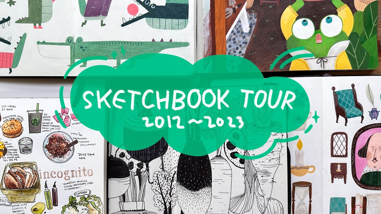 Journey to find my art style. Sketchbook tour, from 2012 to 2023
