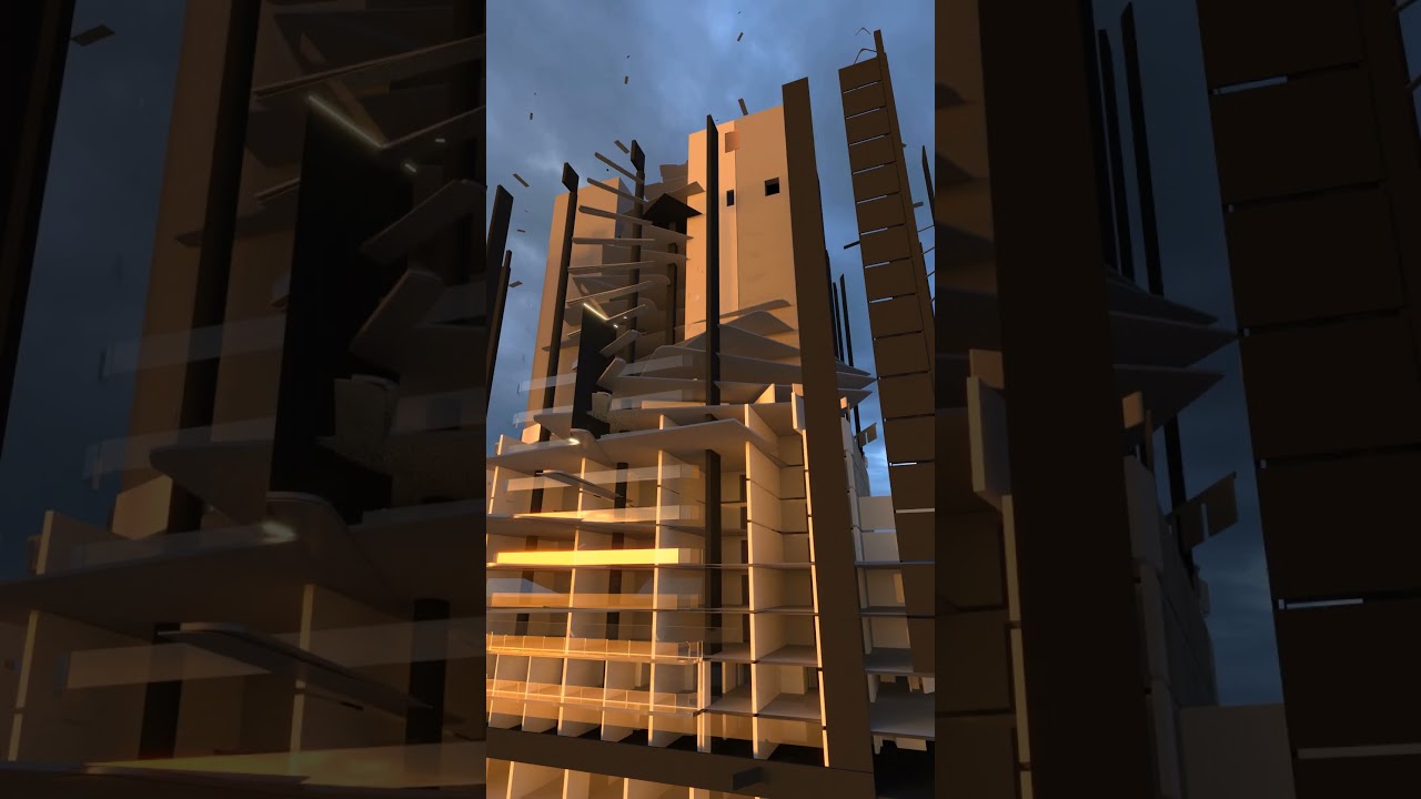 3D Building integrated into drone video.Tampa FL. #3d #drone #3danimation #architecture #cgi #reveal