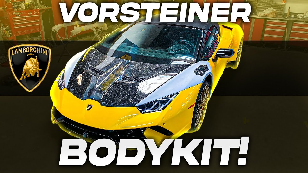 INSTALLING VORSTEINER BODYKIT ON BRAND NEW $300K 2019 LAMBORGHINI HURACAN PERFORMANTE SPIDER PART 2