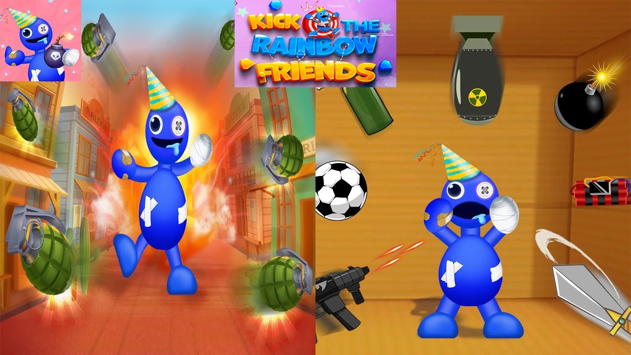 Kick The Rainbow Friends Android Gameplay New Update 2022 | Blue Buddy vs All Boomb