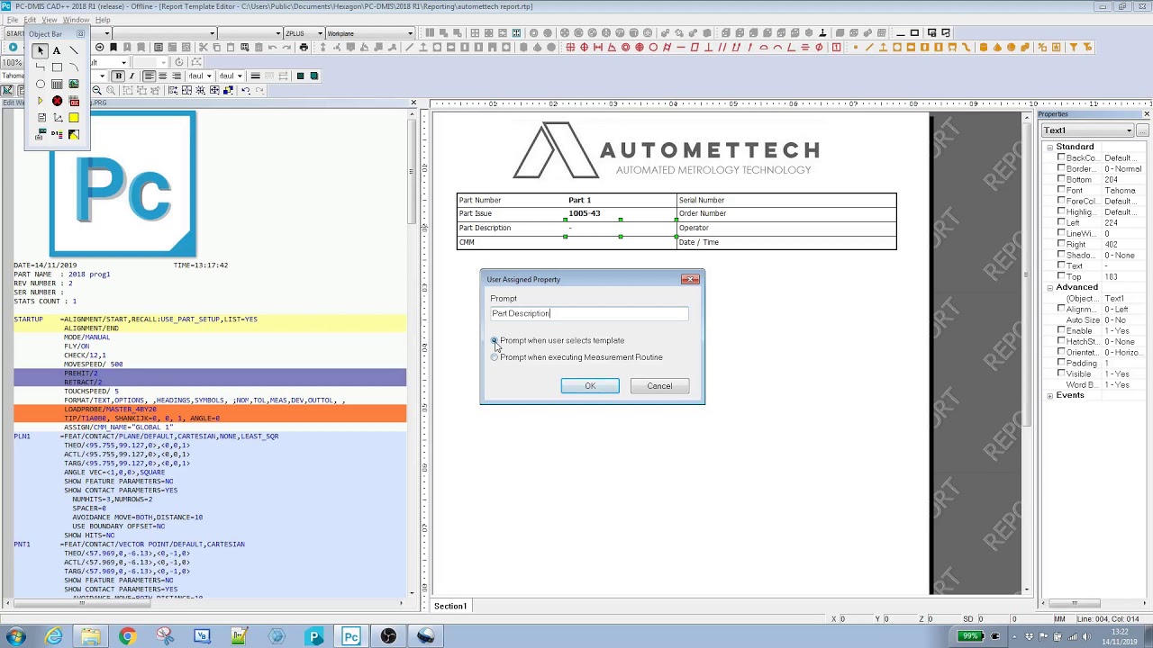 PC-Dmis Report Header (Part 2)