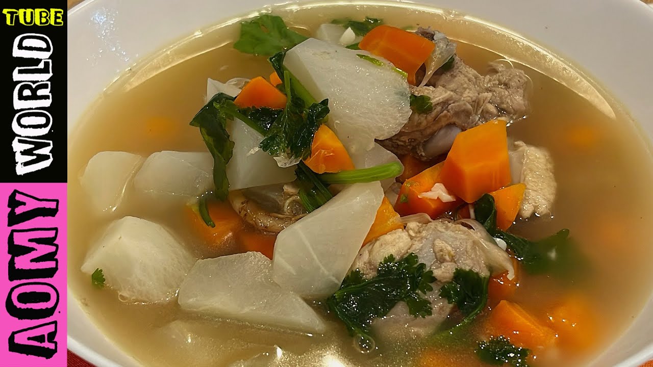 Easy Chinese Food: Rib and Radish Soup (白蘿蔔排骨湯) | Pork Rib Soup with Radish Recipe