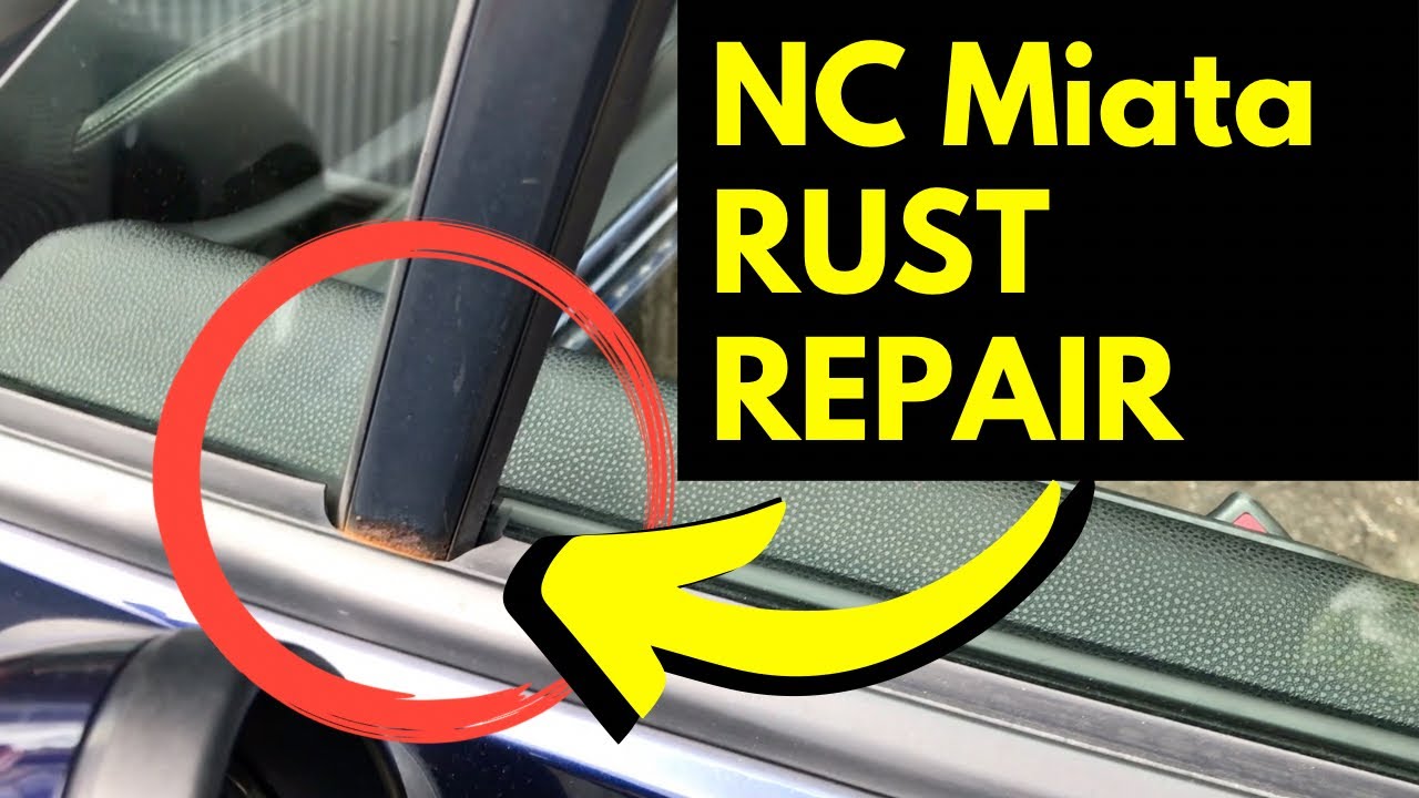RUSTY NC MX-5 Miata Window Frame Rail Removal & Replacement | Tach On Red Repair