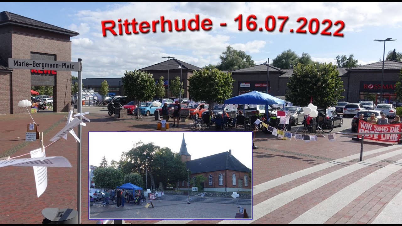 Mahnwache im Ortskern von Ritterhude
