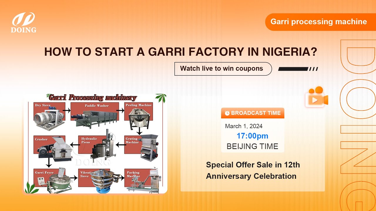How to start a garri factory/gari production plant in Nigeria?